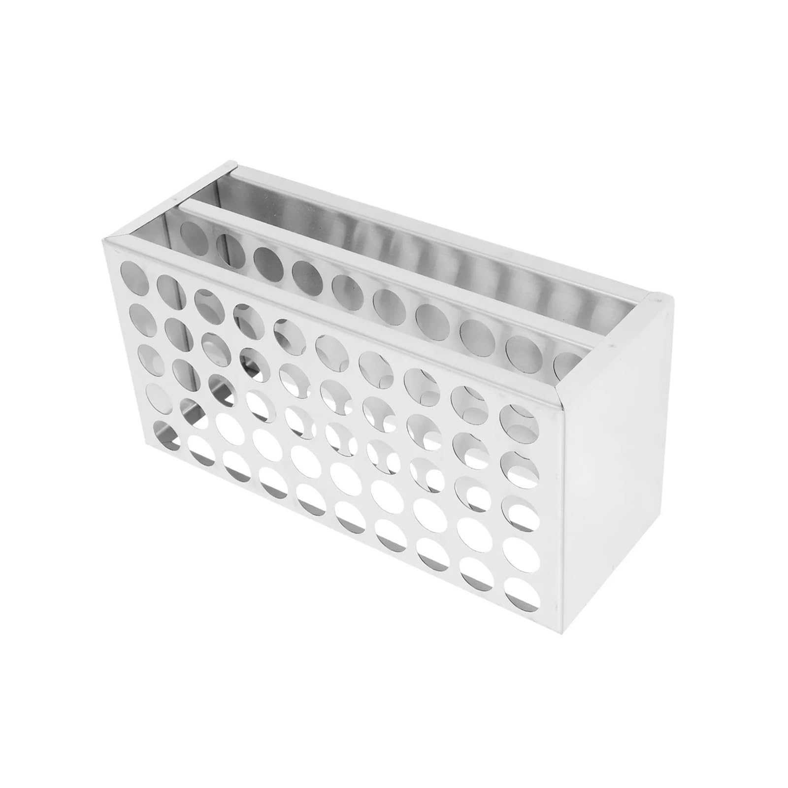 Reagenzglasgestell aus Edelstahl, 17-mm-Zentrifugenröhrchenhalter | Robuster Wäscheständer und Aufbewahrungsorganisator for Laborröhrchen(23.6X11.6X8.6CM)