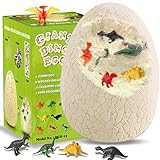 Jumbo Dinosaur Eggs For Kids Christmas, Easter Gifts, KABEATY Giant Dino Eggs Dig Kit with 12 Suprise Dinosaurs Toys ,Archaeology Science Kit Stem Toys for Kids Boys and Girls 3-5 5- 7 8-12 Year Old