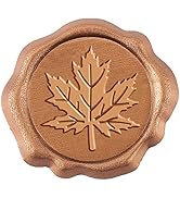 CRASPIRE 50 Pack Adhesive Wax Seal Stickers Maple Leaf Wax Seal Stickers Self Adhesive Wax Seals ...