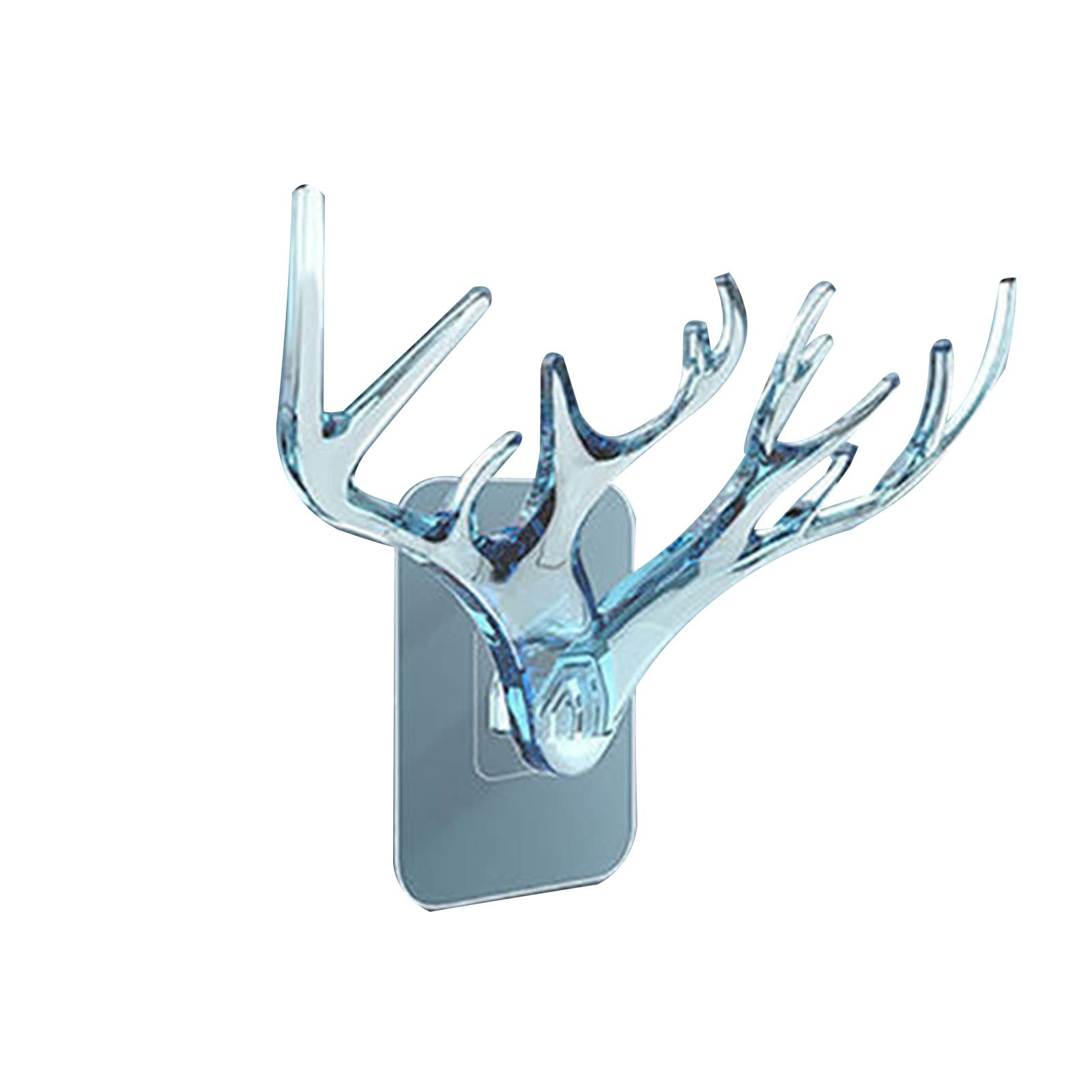 Hsioluted Three-Dimensional Traceless Antler Hook Nordic Wall Decoration Adhesive Hook Novel Deer Head Wall Deer Horn Hanger Head