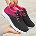 Wabkderpu Womens Running Shoes Lightweight Mesh Breathable Tennis Sneakers Non Slip Workout Gym Athletic Sneakers Slip-On Casual Walking Shoes Comfortable Fashion Sneaker Black