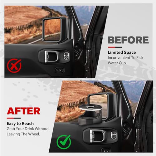 Portavasos para ventana Jeep Wrangler JK 2011-2018 1 par miniatura 2