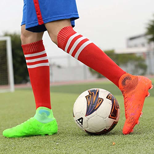 Unisex FG Cleats Training Athletic Non-Slip Long Studs High-Top Football Soccer Shoes for Youth3