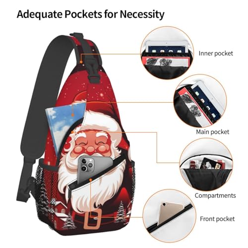 Bolso bandolera Santa Claus para hombre y mujer miniatura 4