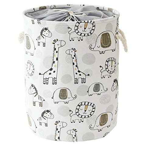 INough Baby Hamper Kids Laundry Basket Nursery Hamper Stuff animal Organizer ,Toy Baskets Corner Stuffed Animal Storage Basket Kids Storage Basket Safari Nursery Decor Clothes Hamper for Boys, Giraffe Cover