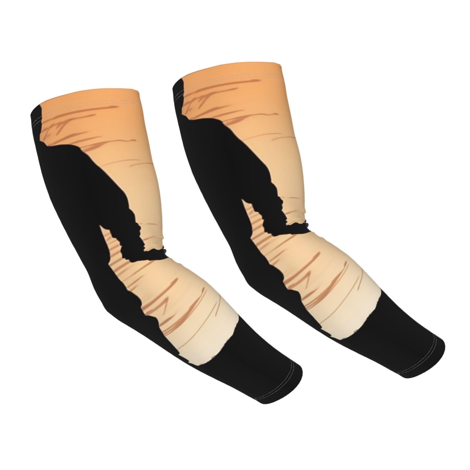 RLDOBOFE UV Sun Protection Arm Sleeves Father and son silhouette Compression Sleeves Cooling Arm Sleeves for Men Women Gardening Sleeves