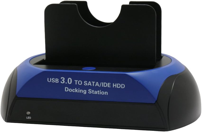 Sourcingbay USB 3.0 2.5"/3.5" SATA/IDE Dual HDD Docking Station HDD Enclosure HDD Block Offline Cloning for 2.5"/3.5" SATA HDD[6TB Support]