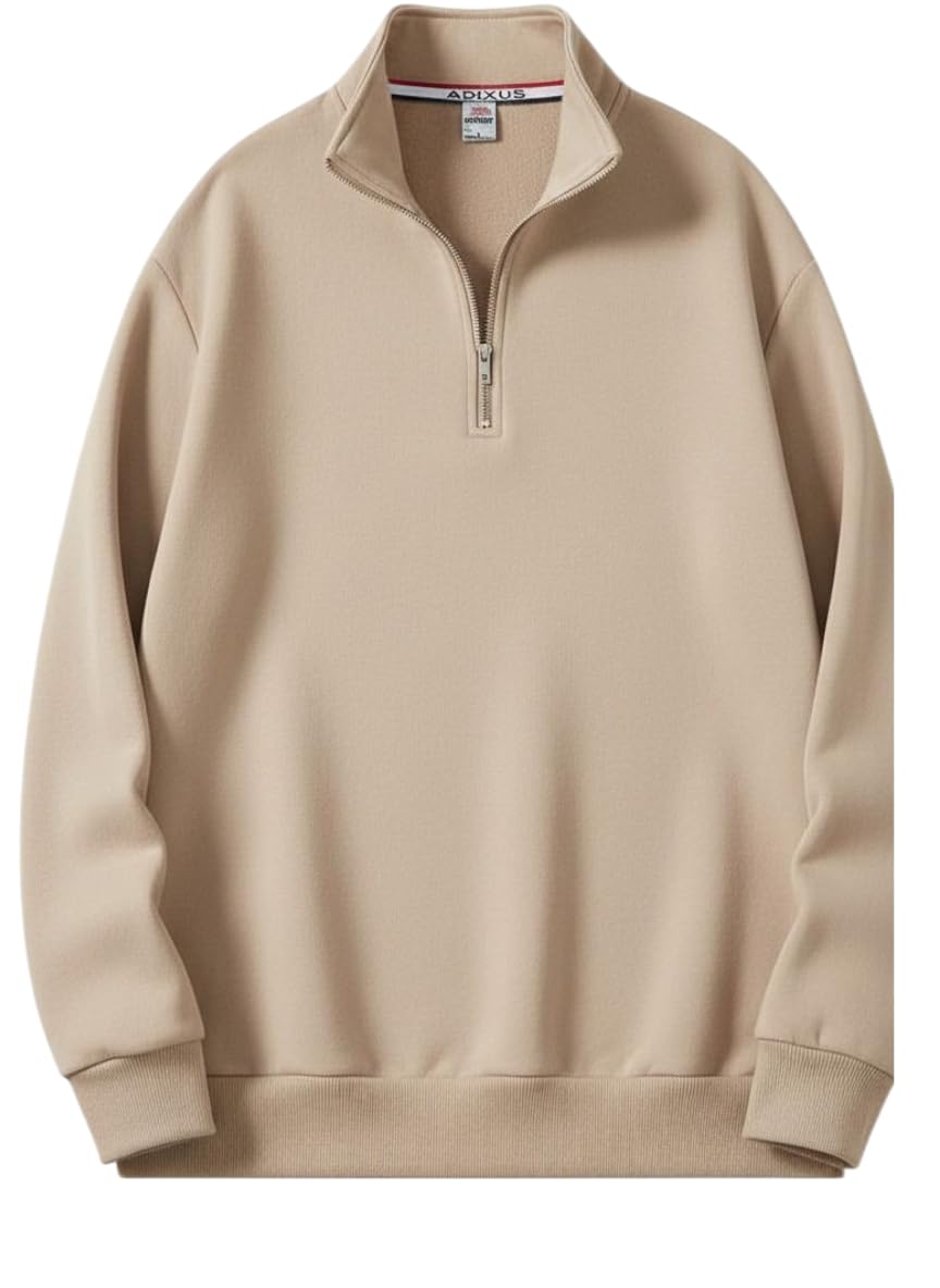 adixus Quarter Zip Pullover Sweatshirt, Ribbed Cuffs, Stand Collar, Long Sleeve-picture-43