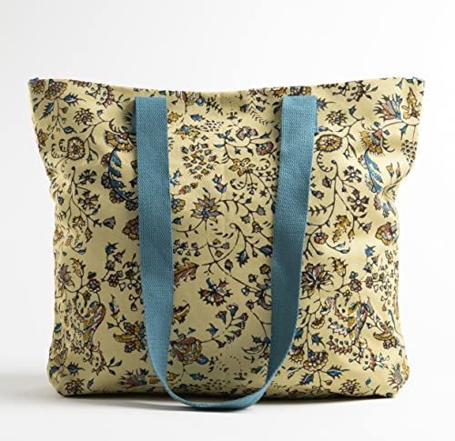Maison D' Hermine Canvas Tote Bag 100% Cotton Reusable Shoulder Grocery Bag For Work Beach Travel Shopping Lunch Perfect For Gifts Men Women, Lakshmi - Isha #TOP1