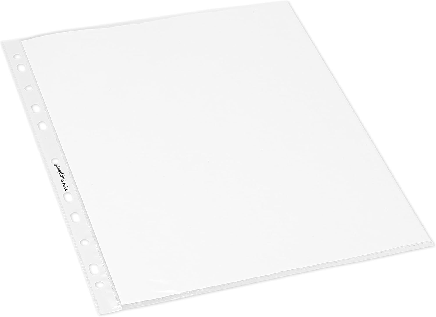 TYH Supplies 1000 Pack Clear Sheet Protectors for 3 Ring Binder | 8.5 x 11 Inch | Glossy Standard 11 Hole Plastic Page Protectors for Home, Office, and School | Top Loader Plastic Sleeves