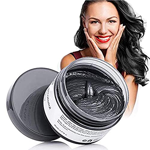Acosexy Black Hair Dye Temporary Hair Color Wax,4.23Oz Instant Hairstyle Mud Cream, Natural Hair Coloring Wax Material Disposable Hair Styling Clays Ash For Cosplay,Party,Masquerade, Halloween.etc (Black) #TOP1