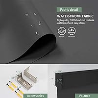 Vista 4 de Persianas enrollables motorizadas con control remoto, persianas inteligentes para ventanas, persiana enrollable opaca automática compatible