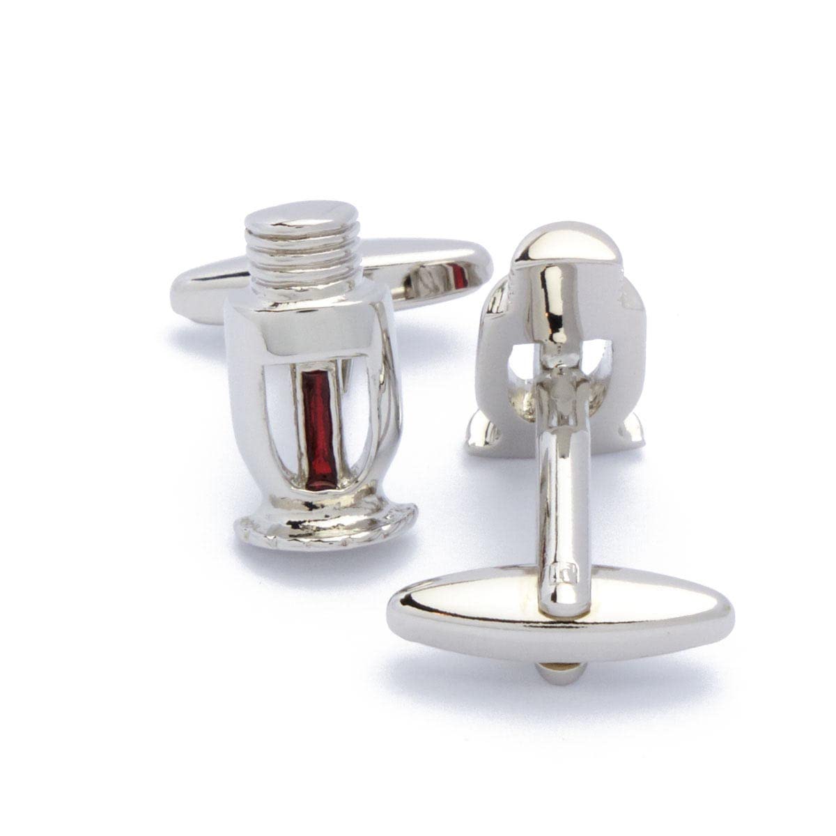 Gemelli - Sprinkler Vigili del Fuoco Argento e Rosso - Asimmetrico - 20mm x 11mm - Gemelli casalinghi