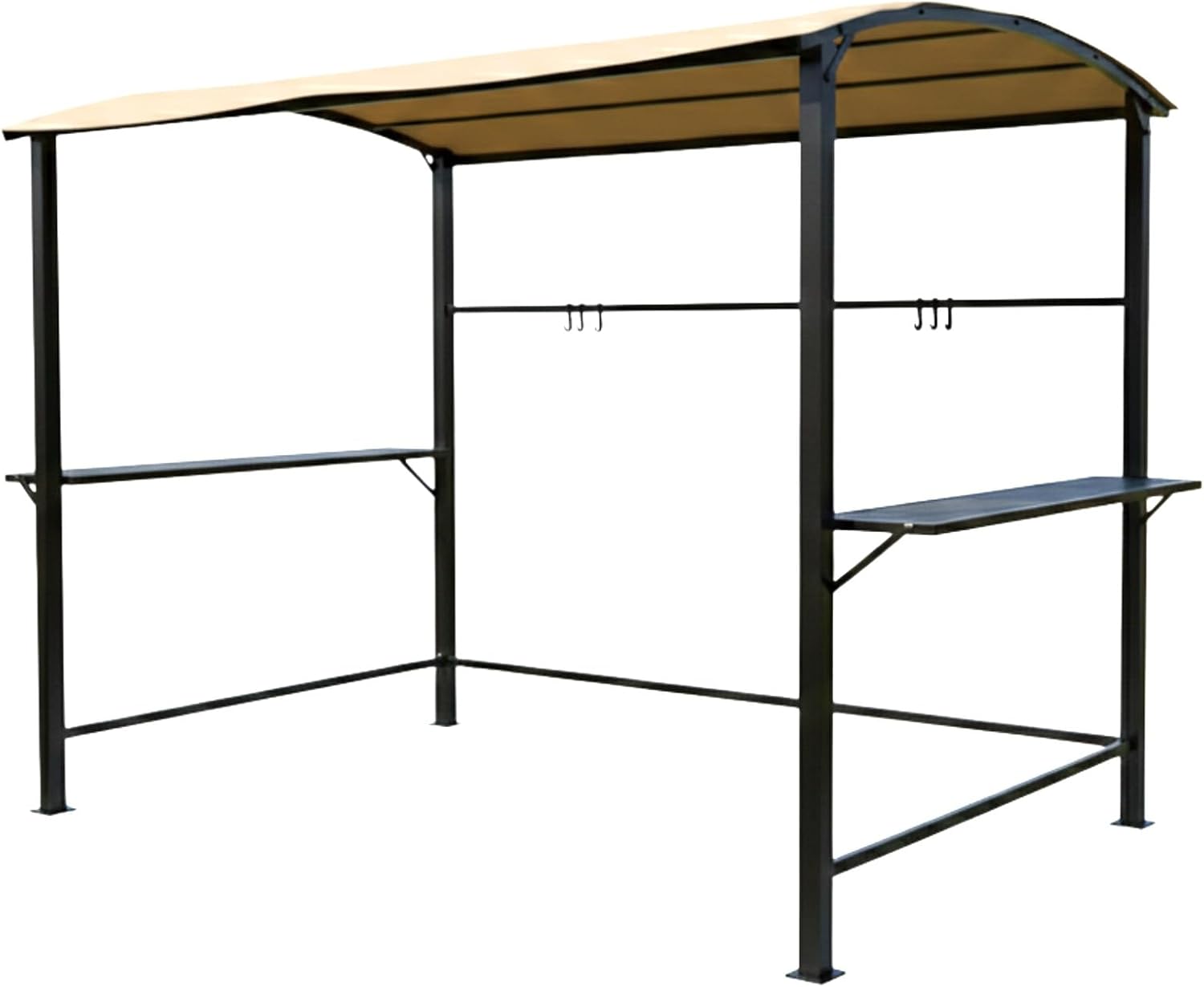 Garden Winds Reinforced RipLock 350 Replacement Canopy Top Cover Compatible with Cobana 8' x 4.6' Grill Gazebo Models CA-GZ-N01/ N02/ N03/ N09 - Beige