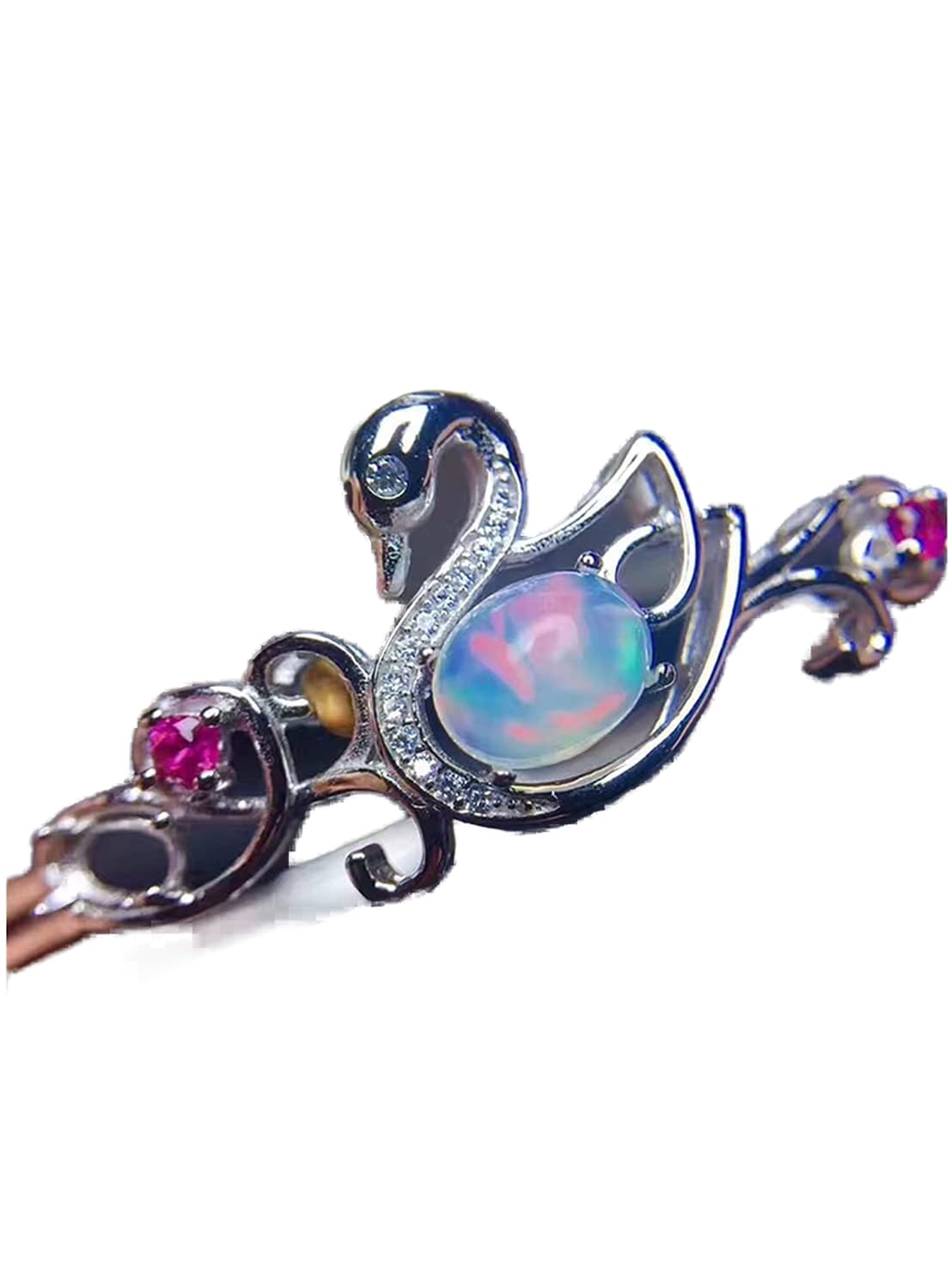 Opal bangle silver 925 bracelet opale femme tendance mode