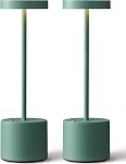 Ophouliy Lampes de table sans fil rechargeable 2 Faites votre valise, 5000mAh Batterie actionnée LED Lampes tactiles, IP54 Lampes de table sans fil portables étanches pour le bar extérieur Patio Restaurants Chambre à coucher (noir)