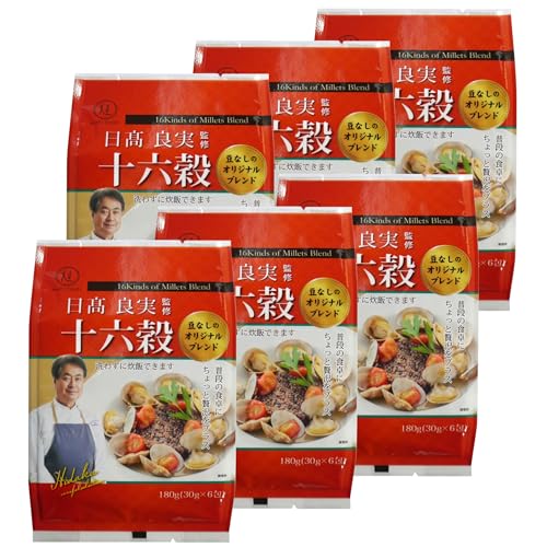 旭食品 日高良実監修 十六穀 1,080g(180g×6袋) 雑穀 混ぜるだけ 十六穀 豆なし 雑穀ブレンド スーパーフード キヌア 黒米 アマランサス 食物繊維