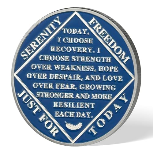 Image of 10 Year Sobriety Coin - NA Medallions with Sailing Ship and Ocean Sobriety Chips NA Coins - Ideal Narcotics Anonymous Gifts for Men ＆ Women Celebrating Recovery and Living Clean (10 Year)