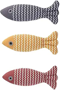 Pets Empire 19CM Catnip Toys Simulation Plush Fish Shape Doll Interactive Pets Pillow Chew Bite Supplies for Cat/Kitty/Kitten Fish Flop Cat Toy Catnip Crinkle Toys- 1Piece Color May Vary