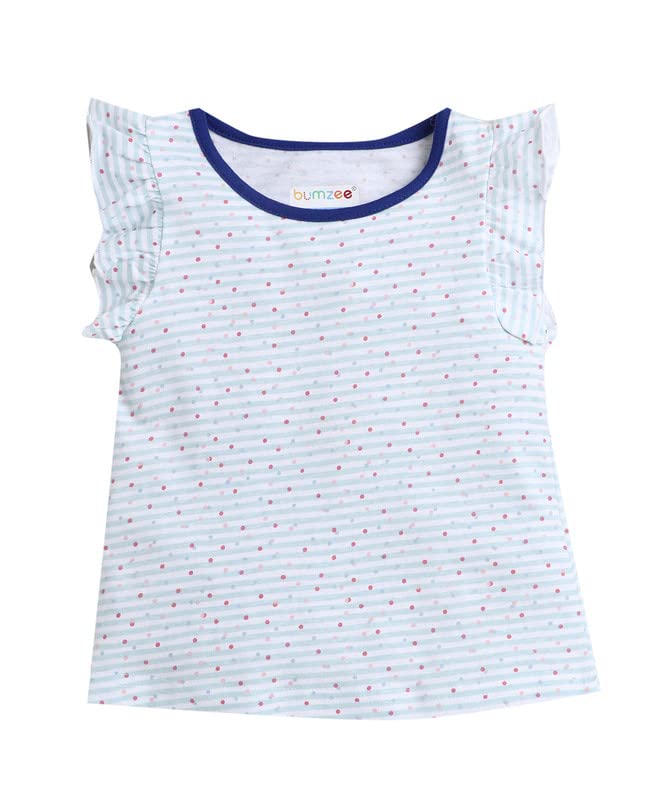 Image of BUMZEE Girl's Cotton Printed Regular Fit T-Shirt