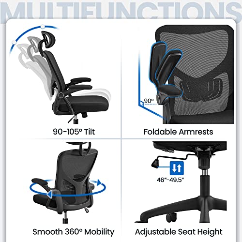 Yaheetech Executive Office Chair Ergonomic Office Chair High Back Adjustable Desk Chair Computer Chair With Adjustable Armrests And Headrest Swivel Task Chair For Office Manager And Study, Black #TOP5