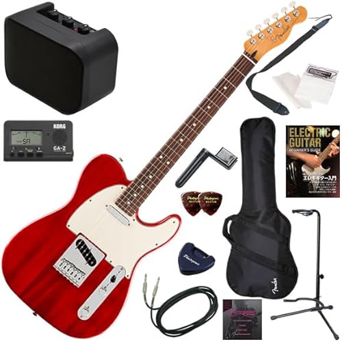 【セット品】FENDER エレキギター初心者入門 メキシコ製テレキャスター ミニアンプが入ったお手軽13点セット PlayerII Telecaster/CHRY/R(トランスペアレントチェリー/ローズ指板)
