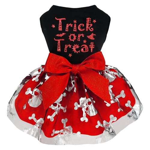 Dog Halloween Costumes, Dog Halloween Dress Skeleton, Holiday Skirt Cute