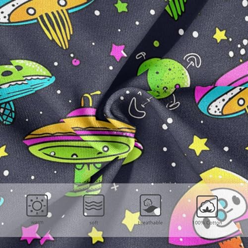 visesunny Boys Potty Training Underwear Cosmic Alien Patterns Breathe Cotton Briefs Size 2T-8Y for Toddler3