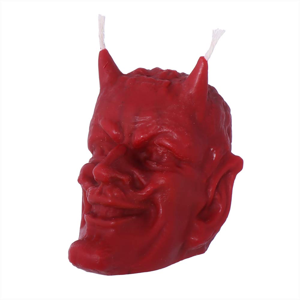Nklaus Red - Beeswax Devil Candle - Gothic Ritual Candle Figurine Gothic Skull - Halloween Drip Candles 36298