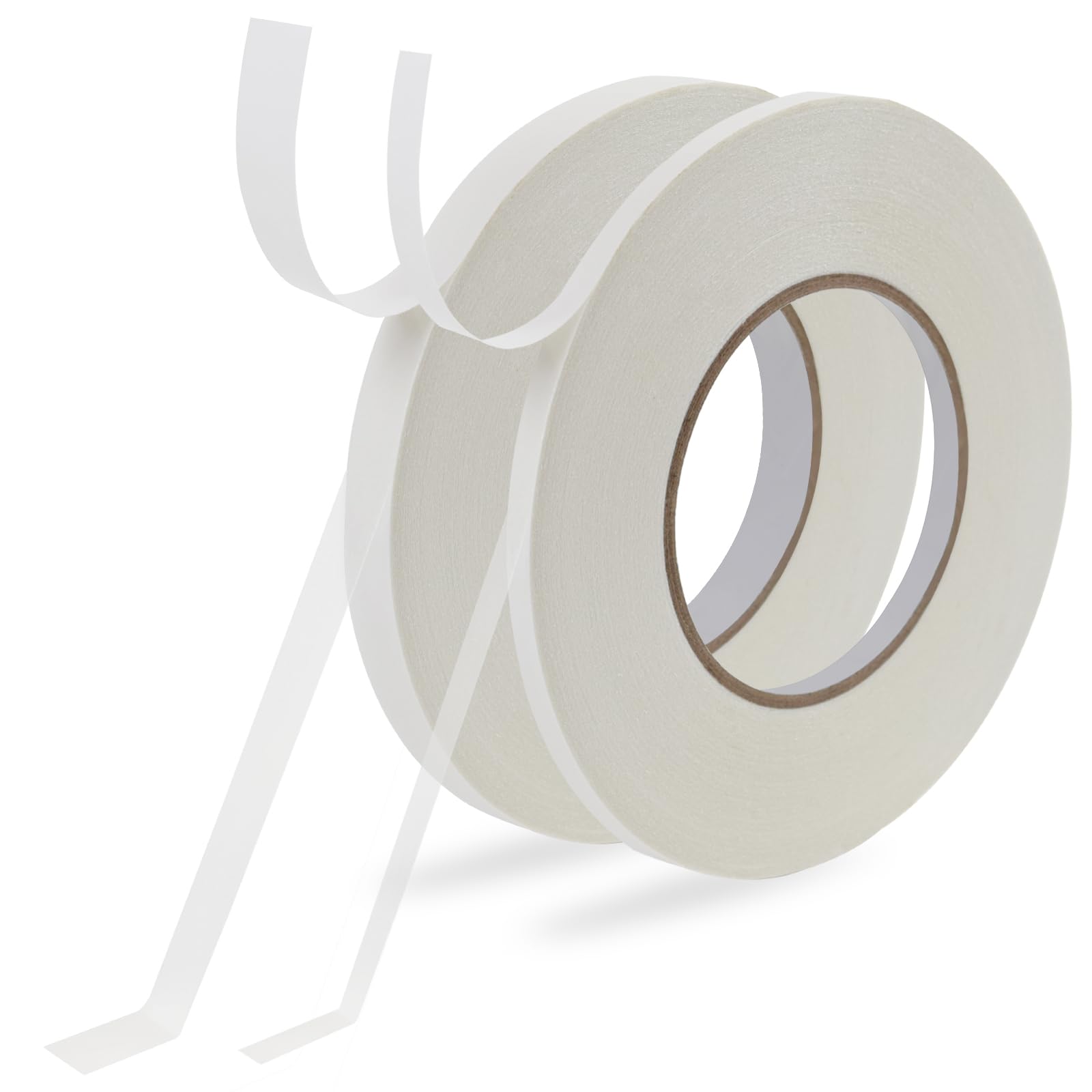 Weishuo Hem Tape No Iron No Sew Hemming Tape for Pants Curtains Double Sided Fabric Tape for Clothes Sewing Tape Press-on Self Adhesive Sticky Tape, Peel Off Easily, 1/2, 1/4 Inch x 166 Feet