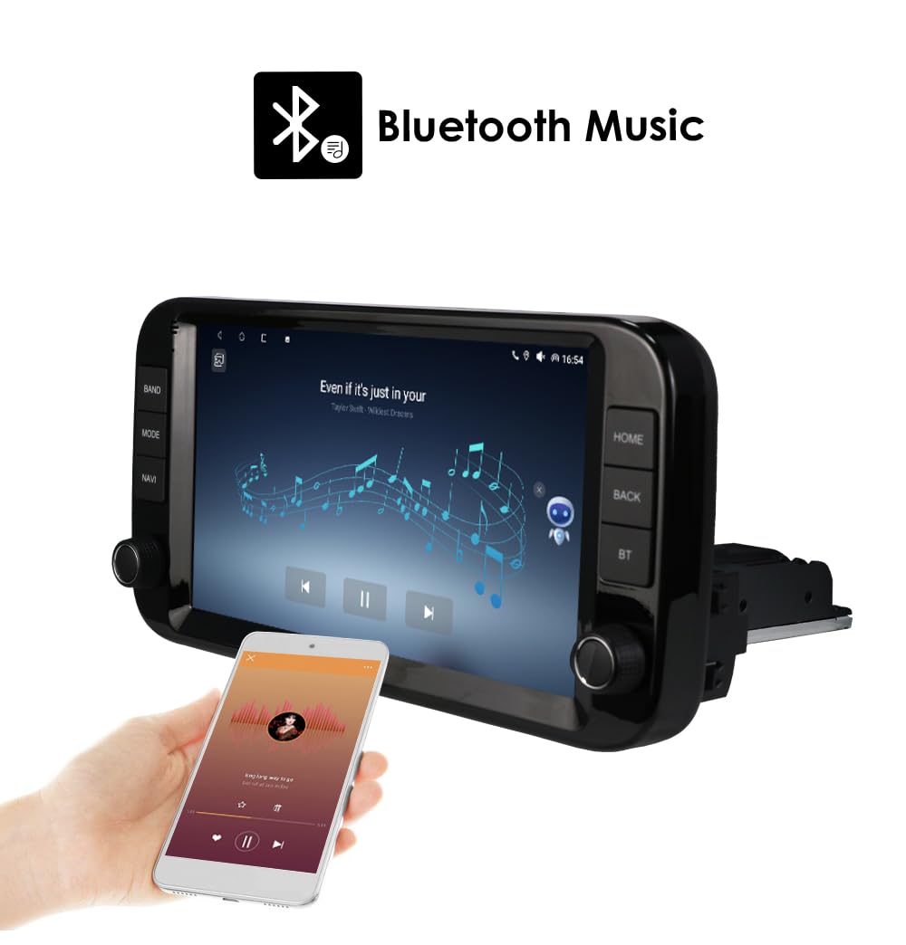 Android 14 Autoradio 9 pollici Touchscreen 4 core per Fiat Panda 2013-2024 WiFi Wireless Android Auto & Wireless Carplay Bluetooth WiFi 4G GPS RDS AM/FM