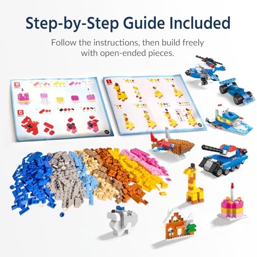 Image of FUN LITTLE TOYS 1100 PCS Building Blocks for Kids 6-12 Bulk Bricks Set