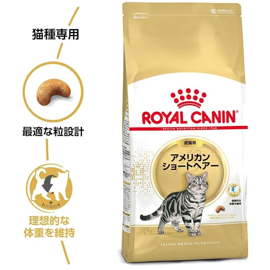ロイヤルカナン アメショー 成猫用　２㎏×４ 計８㎏ Amazon | ロイヤルカナン アメリカンショートヘアー 成猫用 2kg