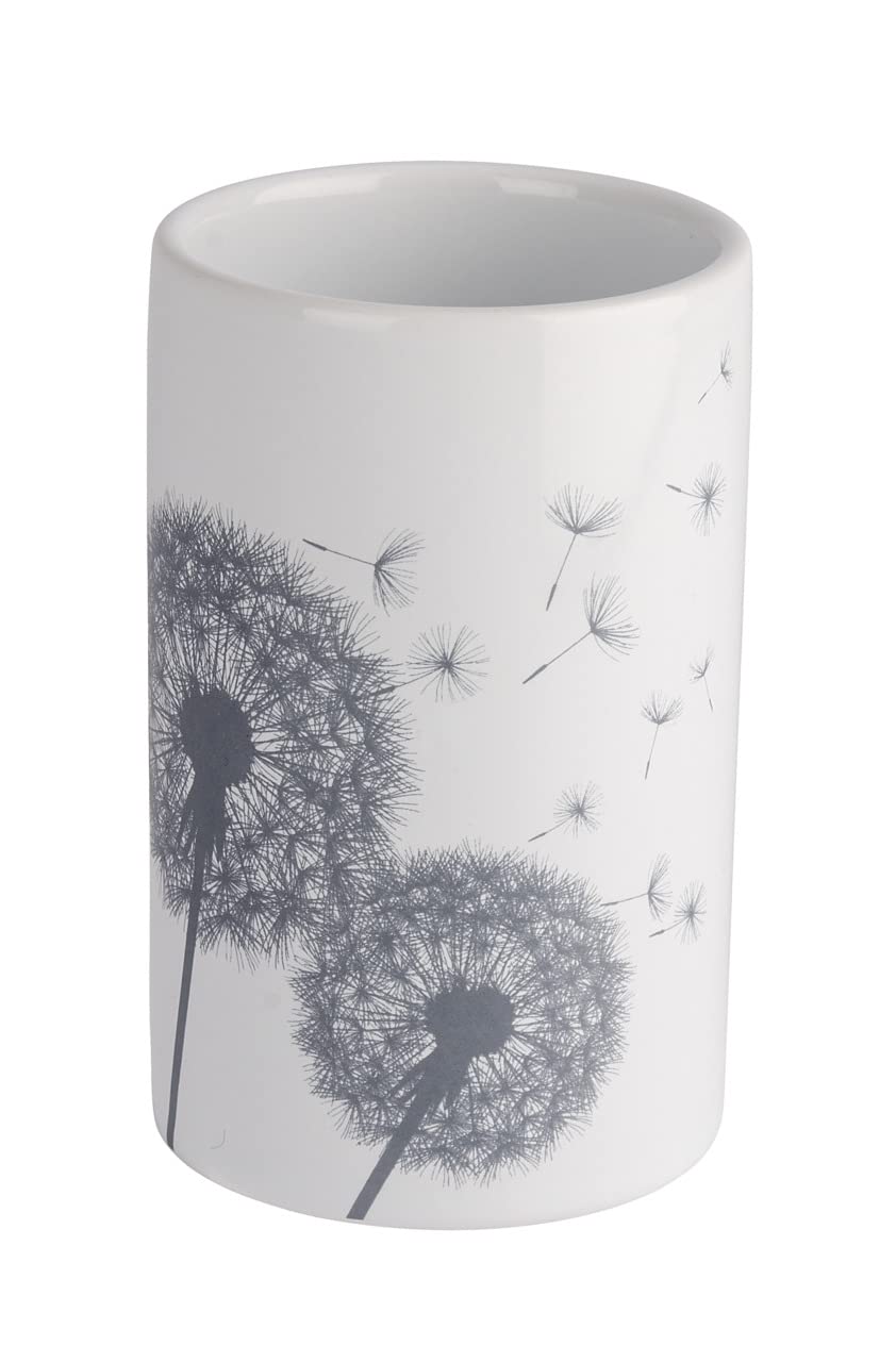 Wenko White/Grey "Astera Toothbrush Tumbler,