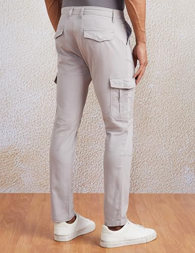 Image of Amazon Brand - Symbol Men's Stretchable Slim Fit Cargo Pants | Chinos | Casual Trousers