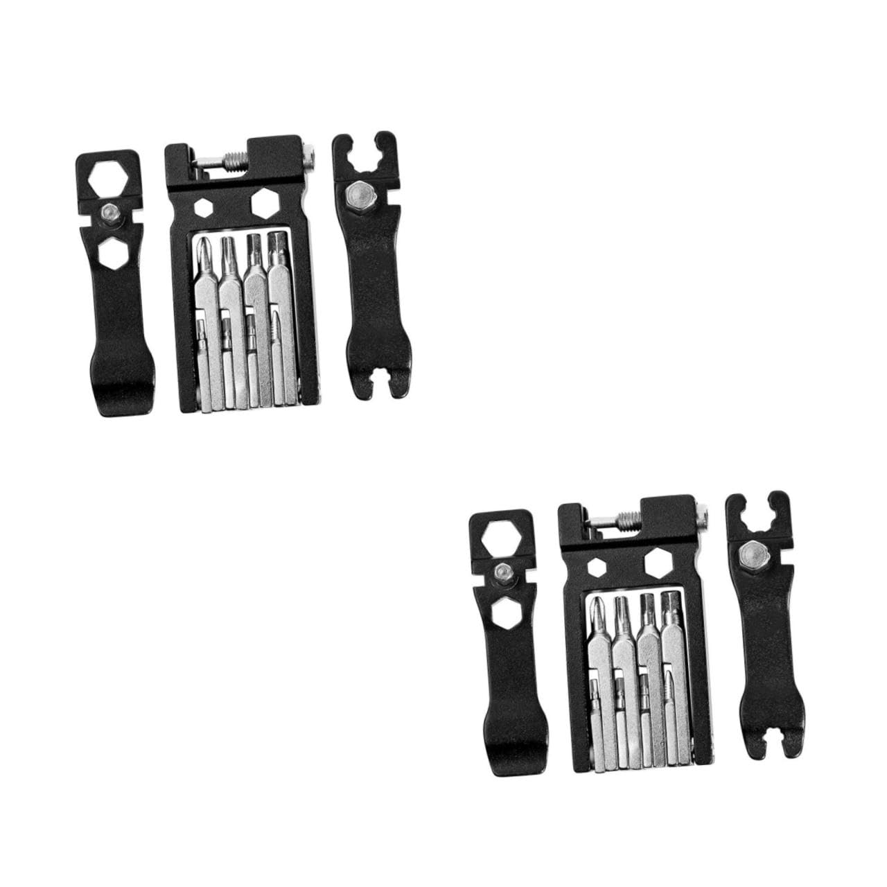 ifundom 2 Pezzi Strumento Riparazione per Biciclette Kit Portatile con Chiave e Cacciavite Design in Carbonio Accessori per Manutenzione Bici Corsa