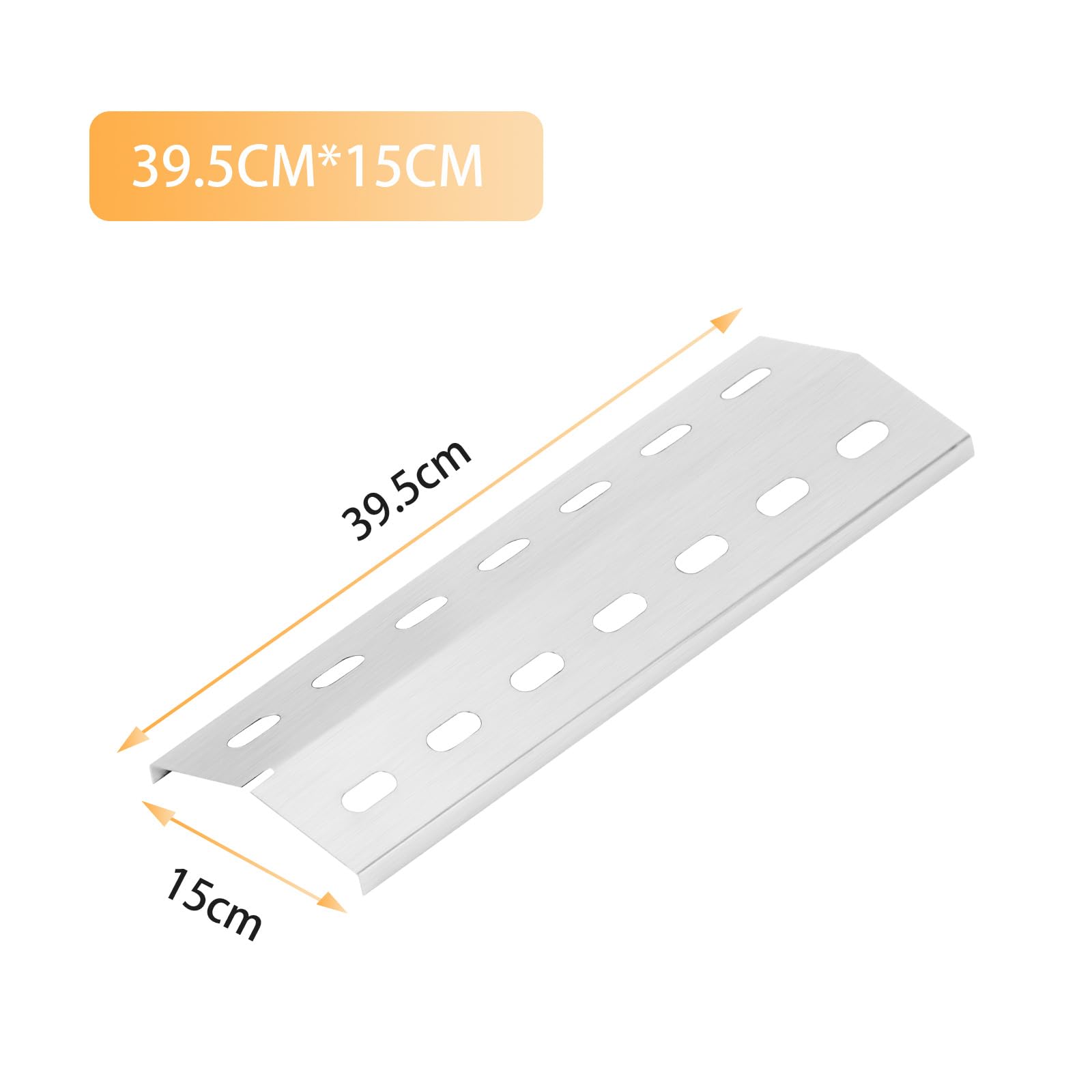 39,5 x 15 cm, copertura universale in acciaio inox per Landmann Grillchef, Landmann Triton, Landmann Minton, Landmann Avalon, Grandhall Maxim GT4, scudo termico Flavorizer Bars di ricambio