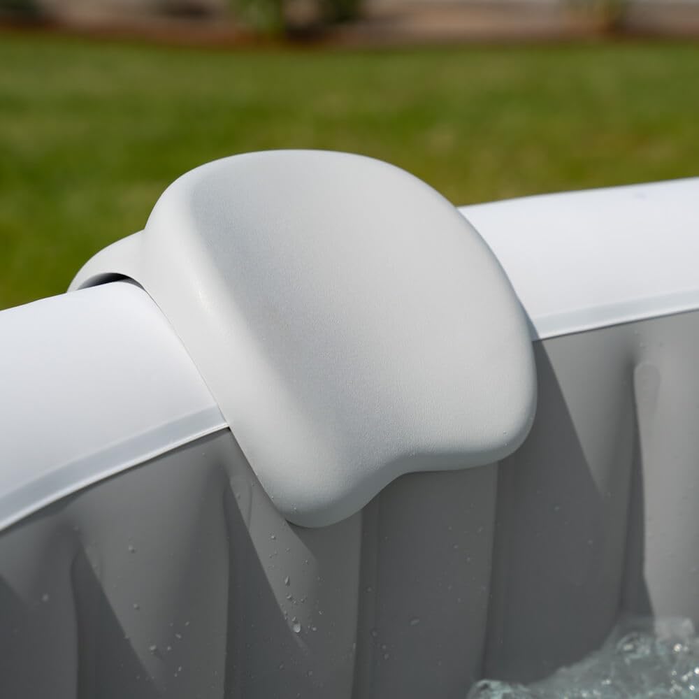 Home Deluxe - Outdoor Whirlpool Zubehör - Splash und Drop - Kissen und Getränkehalter Pool Dash - Farbe: Weiß/Grau