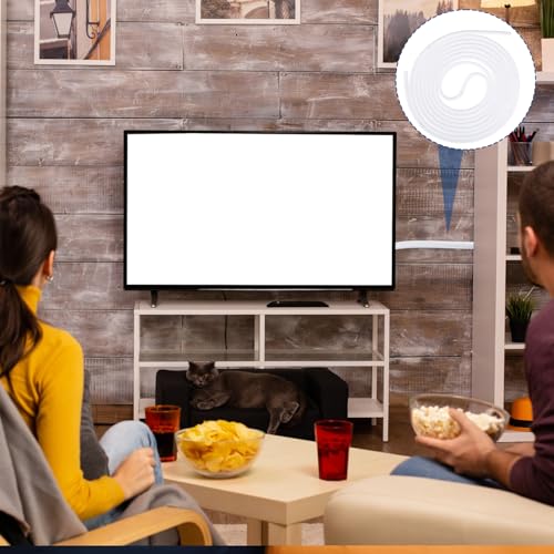 5M Kabelschlauch Weiß, Kabelschutz Katze Zum Schutz Kabelmanagement Zum Verstecken Von TV-Kabeln an Der Wand Kabelabdeckungen für Hause Und Im Büro Verstecken Im Schreibtisch, TV, Boden