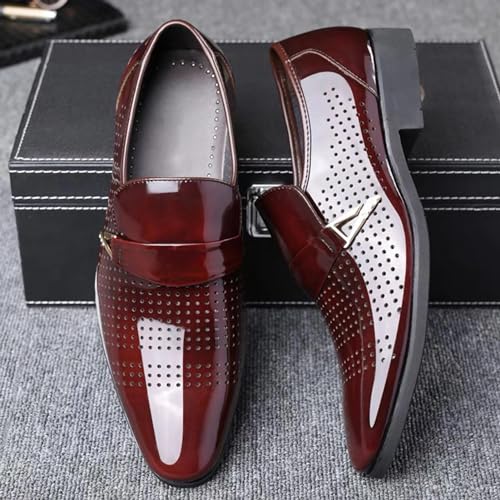 YZABEL Men's Slip-On Leather New Oxford Shoes Office Shoes Men Elegant Loafers for Dating Prom Business Work2