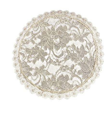 Handmade Cream Lace Doily Head Cover Kippah Yarmulke Hair Covering (with Decorative Bobby Pin) (Style 466) Elegant Doily Exclusive