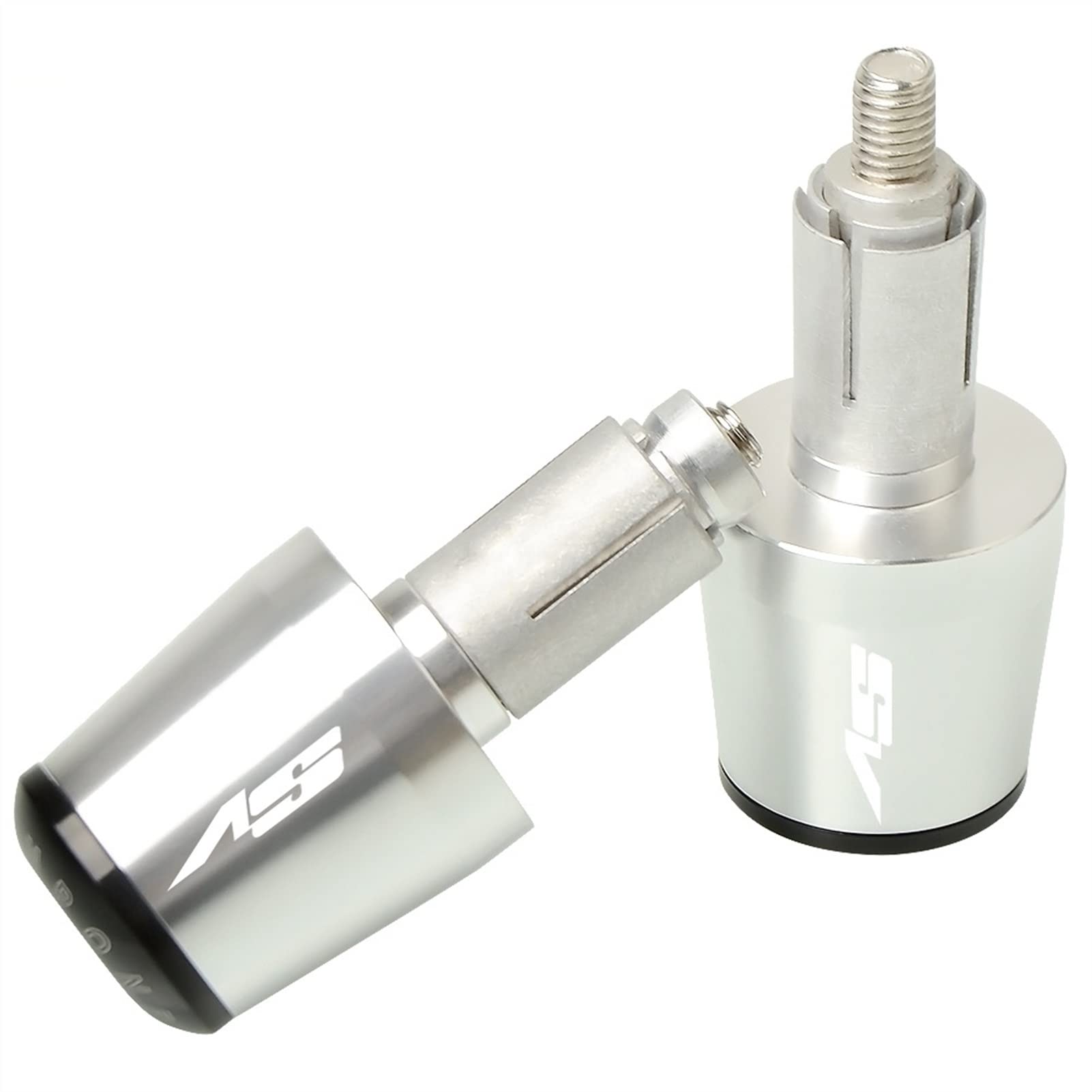 Manillar para Suzuki SV650 y SV1000, puños con contrapeso y tapa en color plata resistente