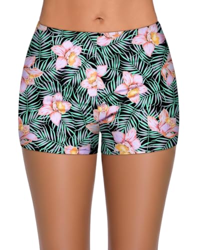 Image of Yonique Womens Swim Shorts Solid Tankini Bottoms Swimsuit Bottoms(Available in Plus)