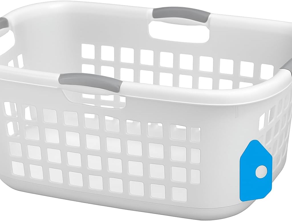 CORP 12168006 Laundry Basket White 2Bshl