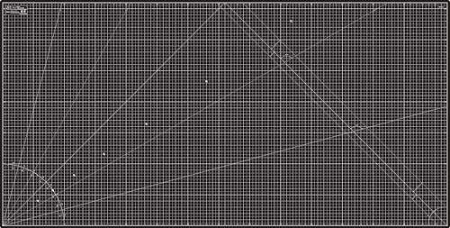 Image of Elan Cutting Mat 36x72 Black & Taupe, Extra Large Self Healing Cutting Mat 36 x 72 Inch, 5-Ply Craft Board Black, Hobby Board for Sewing and Quilting