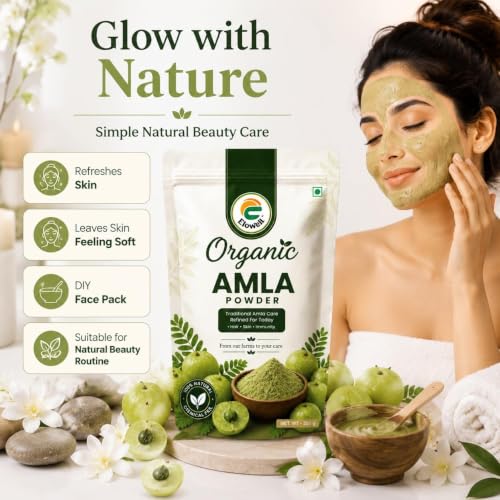 Image of Amla Powder 400g (Pack of 2) - Indian Gooseberry, Amalaki, Nellikkai, 100% Pure, No Preservatives, Rich in Vitamin C for Hair, Skin, Immunity & Digestion (Pack of 2)