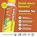 Lemon Perfect Sunshine Tea, Half Flavored Lemon Water (Original Lemon) & Half Iced Tea, Organic, Zero Sugar, Healthy Hydration Drinks, 15.2 fl oz Bottles (12-Pack)