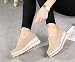 Mujer Mocasines Plataforma Casual Loafers Primavera Verano Zapatos de Cuña 5cm Negro...