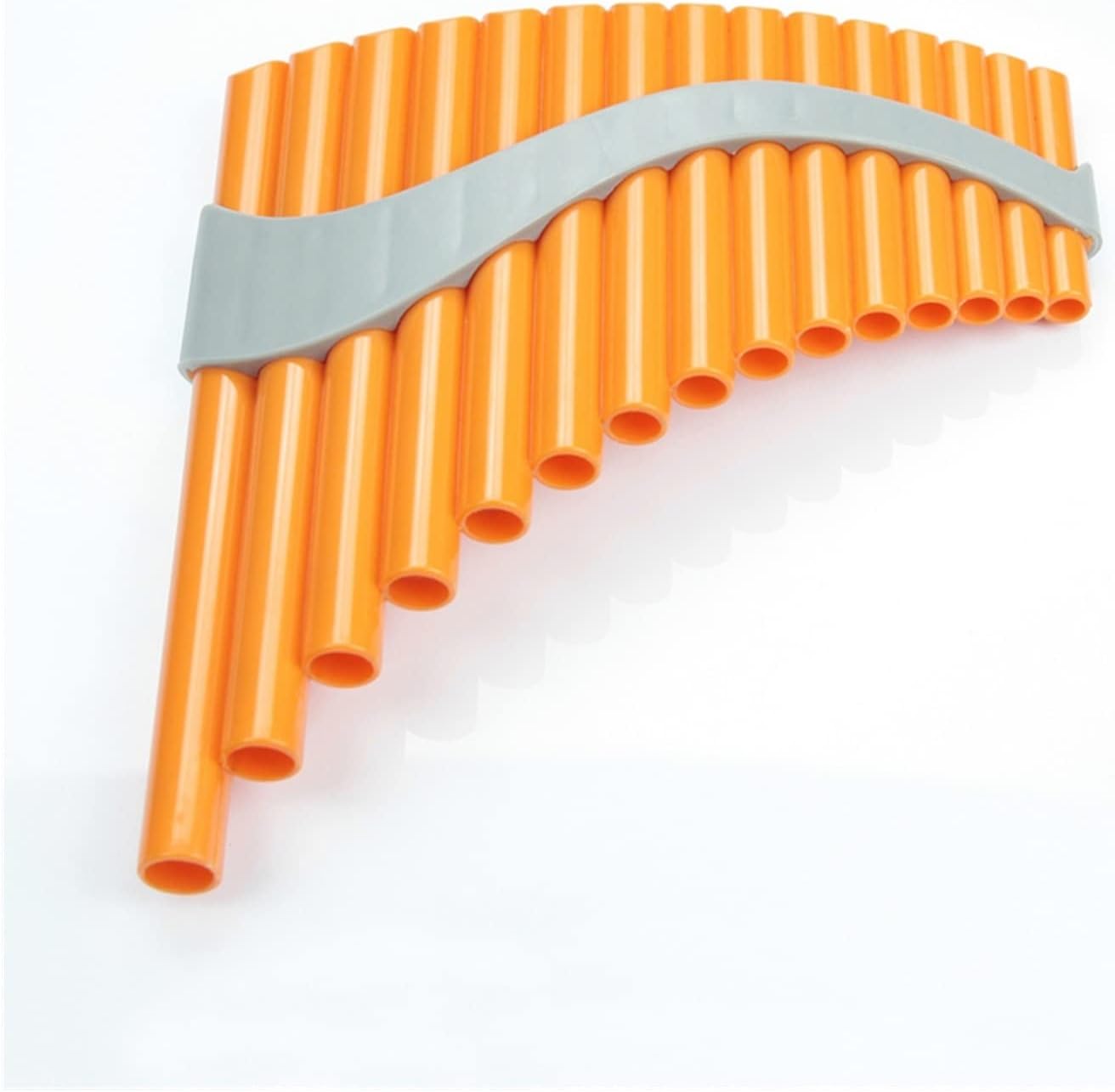 PanPipes Woodwind Instrument 15 Pipes Panpipes G Key Beginners ABS Plastic Panflute Professional Pan Pipe Woodwind Musical Instrument (Color : Orange Right Hand)