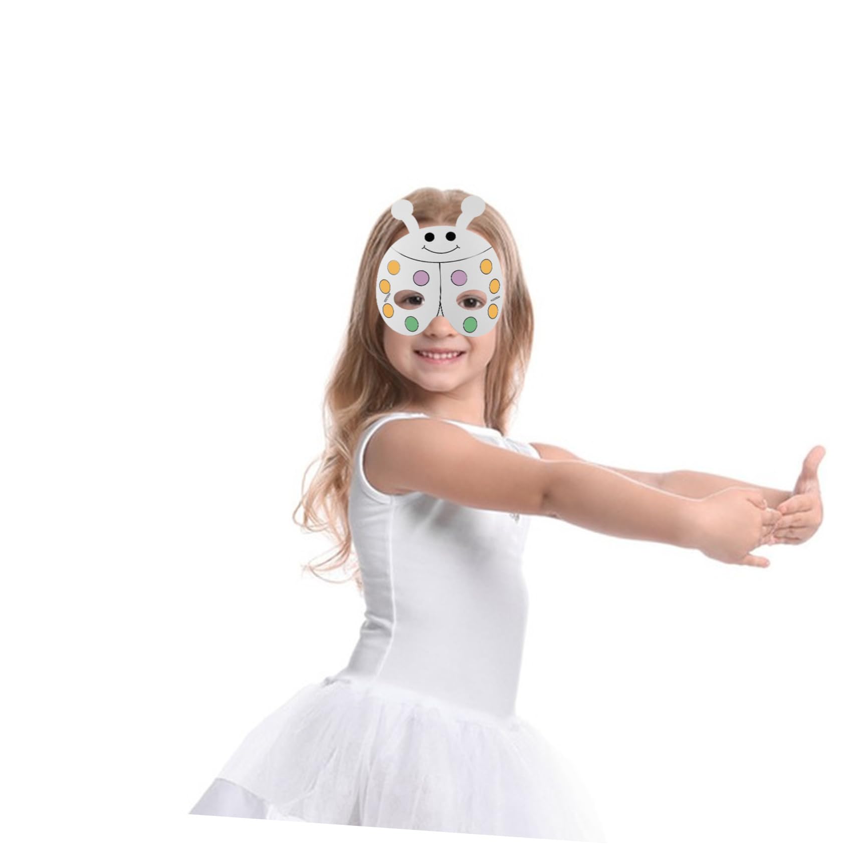 BESPORTBLE Set Maschere Bianche DIY 24 Pezzi Carta per Bambini | 12 Pennarelli ad Acquerello Inclusi, Festa Scuola Decor, Stile Animale per Pittura Creativa Stile Casuale